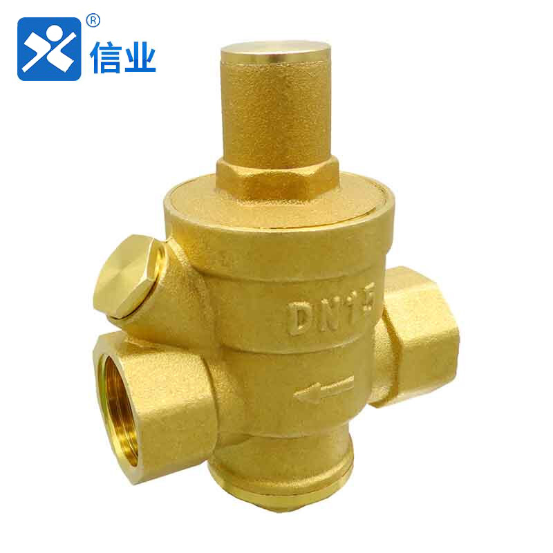 信业 通用阀门 黄铜活塞式减压阀 可接压力表 （1寸DN25）1只