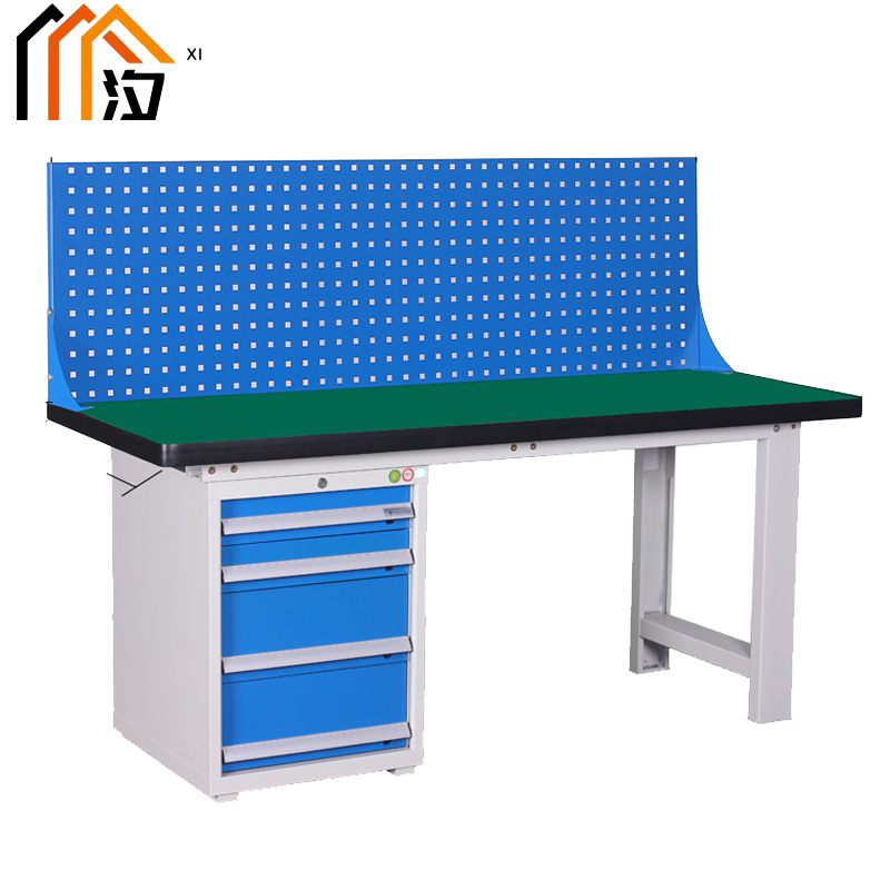 汐防静电钳工工作台 钳工桌150cm张高清大图