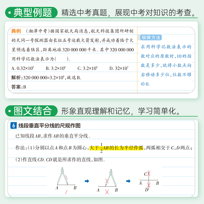 [套装]物理+化学2本 初中通用 [正版]2024新版学霸笔记初中全套语文数学英语物理化学地理生物道德与法治历史文言文七高清大图