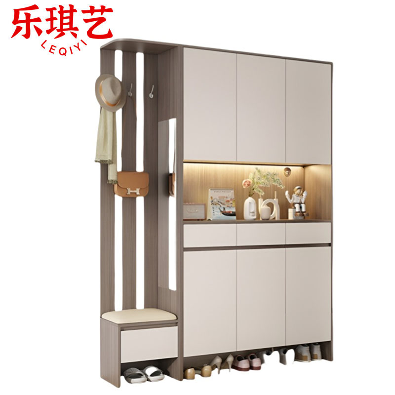 乐琪艺 玄关柜鞋柜组合 160*35*200cm 套高清大图