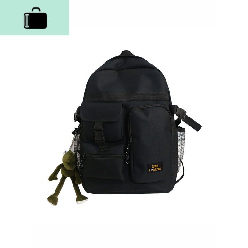 书包女韩版高中原宿风ulzzang双肩包ins潮酷大容量学生暗黑背包男NEWLAKE高清大图