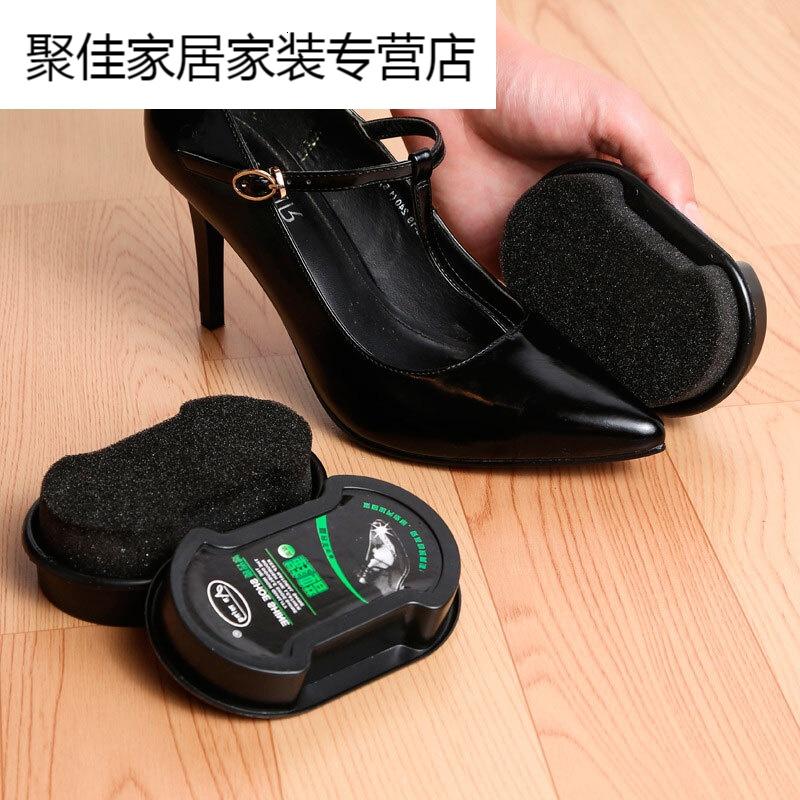 擦鞋海绵黑皮鞋油刷双面通用擦鞋器鞋腊擦鞋巾情人节_5高清大图