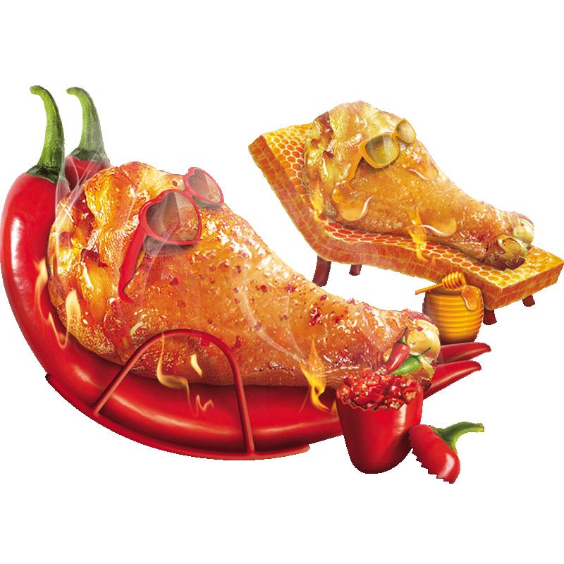 无穷即食鸡小腿休闲零食小吃烤鸡翅根香辣味60g*2袋高清大图