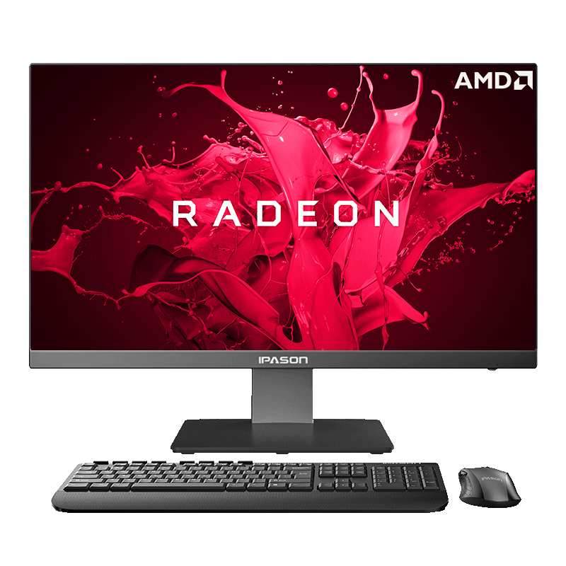 攀升 A3 23.8英寸一体机电脑(AMD 200GE 8G 256GSSD 无线键鼠套装 双频WiFi+蓝牙 )商务一体机 家用办公一体机 台式电脑一体机AIO