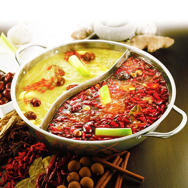 电磁炉专用火锅锅具加厚火锅不锈钢电火锅子母锅涮盆火锅锅鸳鸯锅