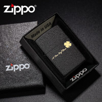 ZIPPO打火机正版芝宝原装正品黑裂漆236纯铜防风 礼物刻字煤油火机 磨砂哑漆