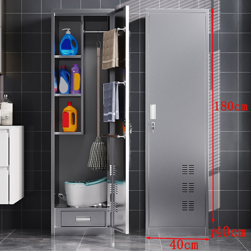 烁恒不锈钢清洁柜双门台高清大图