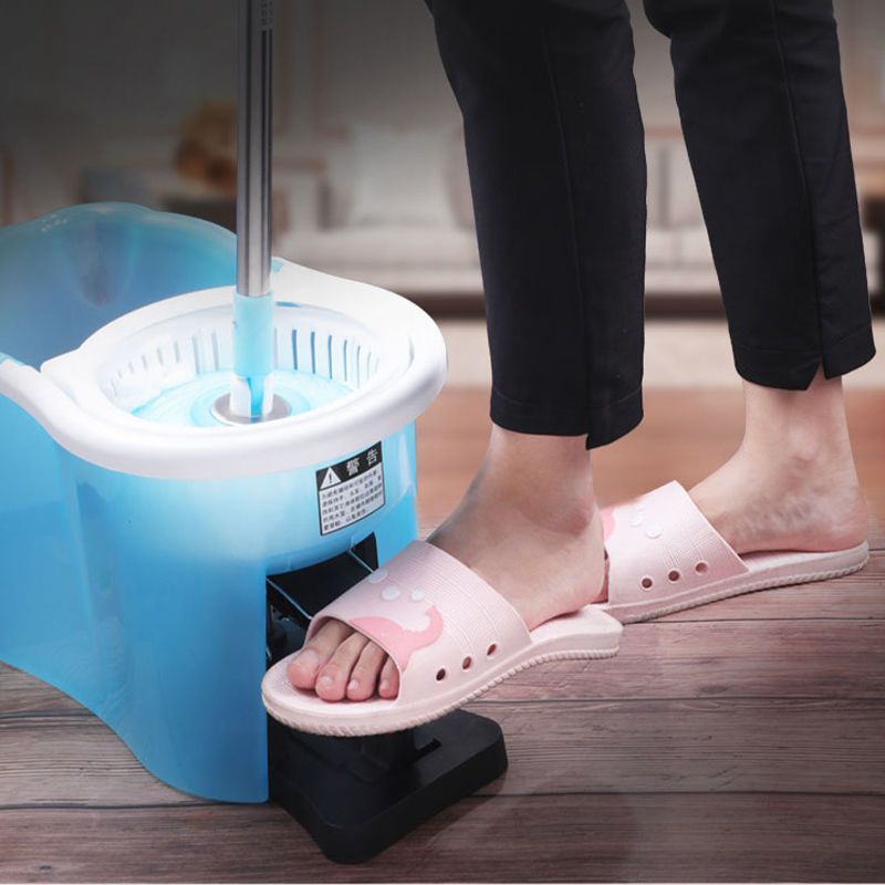 aigoli艾格丽双驱动旋转拖把桶加粗厚脚踩甩干脱水拖把桶xj14002