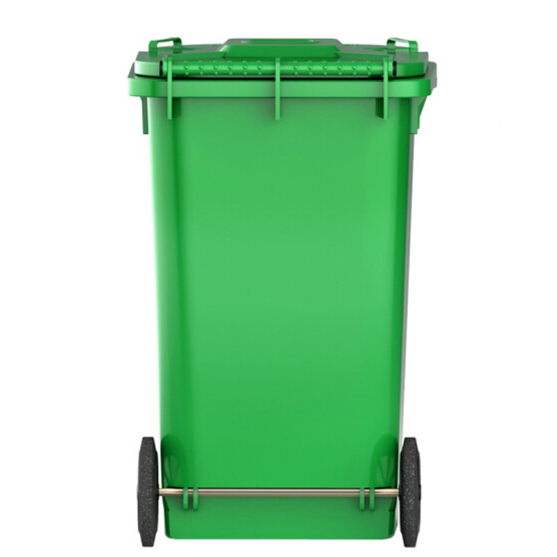 带盖翻盖环卫户外垃圾桶酒店 大号商用绿色带轮 120L
