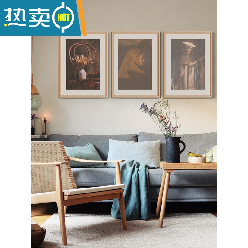 敬平复古实木画框外框5寸6寸7寸8寸10寸12寸挂墙洗照片加相框摆台竖横 棕褐色 方5寸[挂摆两用]内径12.7*12.高清大图