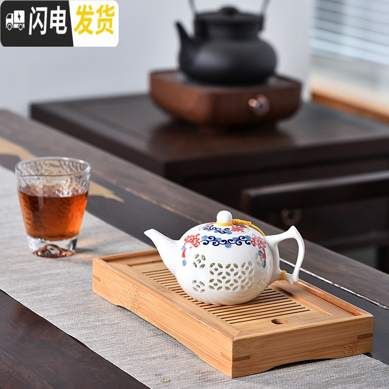 三维工匠功夫茶具套装单茶壶家用复古紫砂玻璃d沏茶壶
