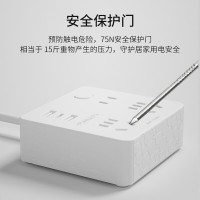 飞利浦桌面魔方智能USB插座水立方3孔位1.8米USB+Typec充电 插排/插线板/排插/一转多孔电源转换插板4332