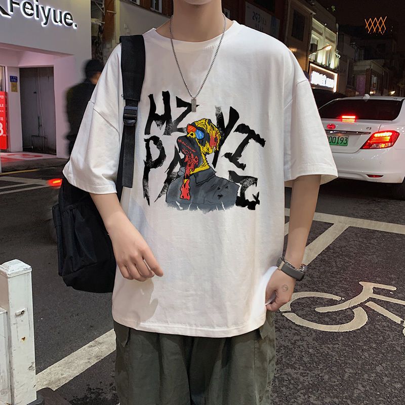 梵克公牛ins超火cec棉短袖T恤男潮牌潮流半袖夏季宽松原宿风港风学生衣服