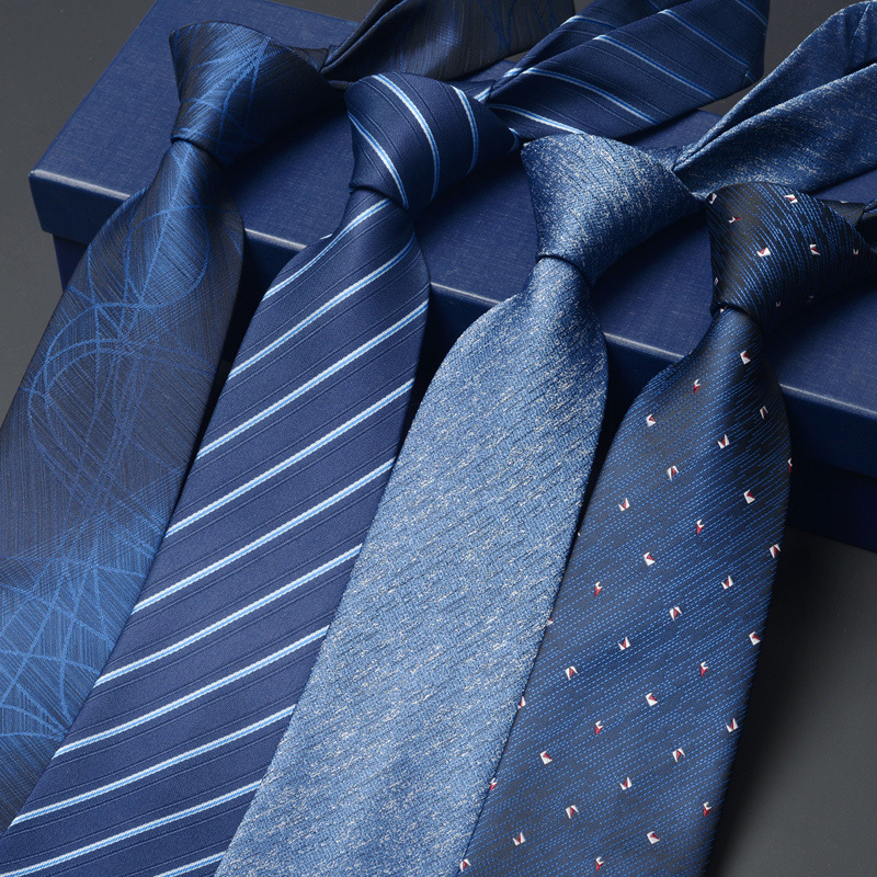 盛世尼曼制服8cm男士商务正装领带条纹新郎结婚韩版上班职业黑红色