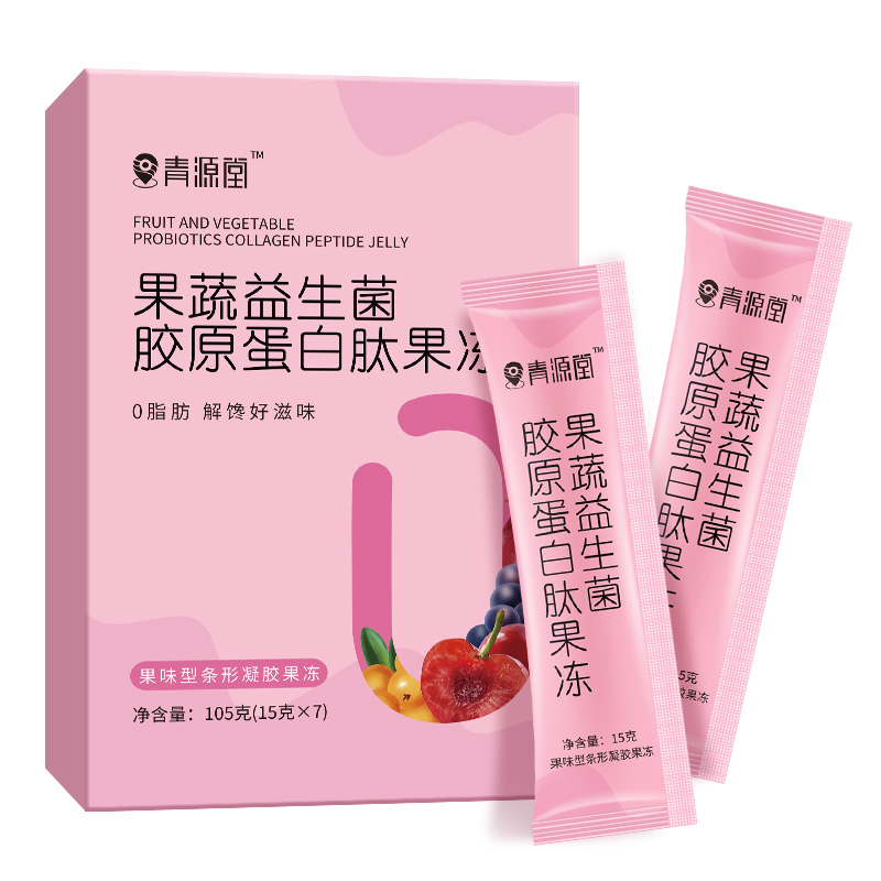 青源堂牌果蔬益生菌胶原蛋白肽果冻.15克*7袋
