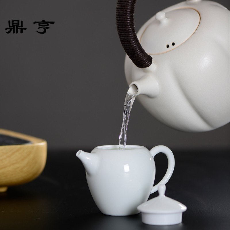鼎亨 苏打釉陶壶 陶瓷白泥南瓜壶 煮茶壶 烧水泡茶壶功夫茶具