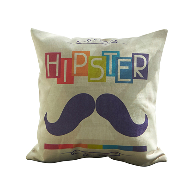 家柏饰(CORATED)抱枕欧式棉麻用布艺卧室客厅沙发几何办公大靠背靠垫套 自行车 45X45cm[枕套]高清大图