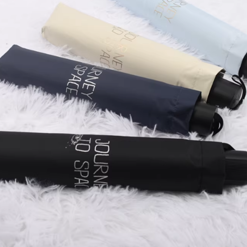 天堂双人晴雨伞三折太阳伞三折10k钢骨玻纤彩胶防晒手动伞下114cm深邃蓝高清大图