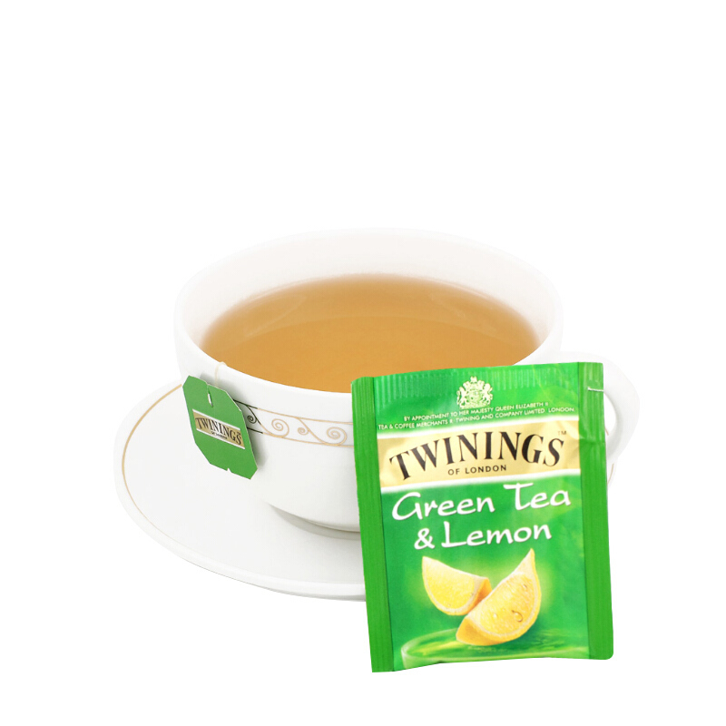 英国川宁(TWININGS) 柠檬绿茶 进口茶叶袋泡茶包 25包*2g