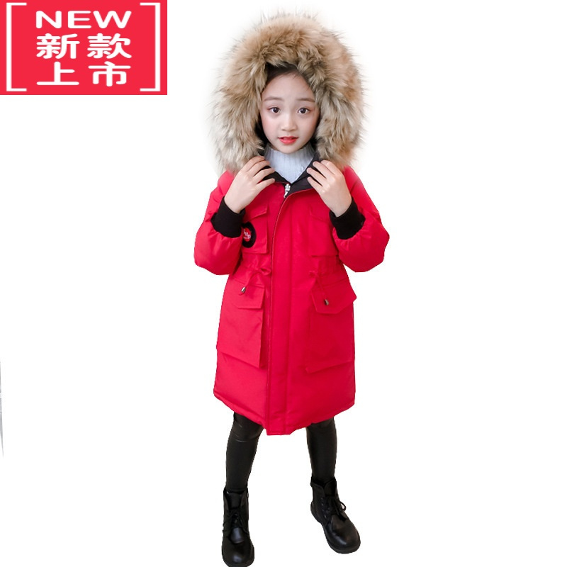 可莉允10女童冬装外套棉服加厚12中大童棉衣13中长款11小女孩洋气棉袄15