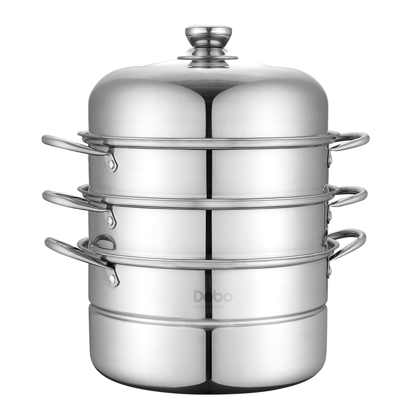 德铂(Debo) 拉德堡大容量三层蒸锅28cm 明火电磁炉通用 DEP-289!