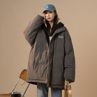 羊羔毛棉服女潮ins设计感小众棉衣2022年新款韩版宽松两面穿棉袄