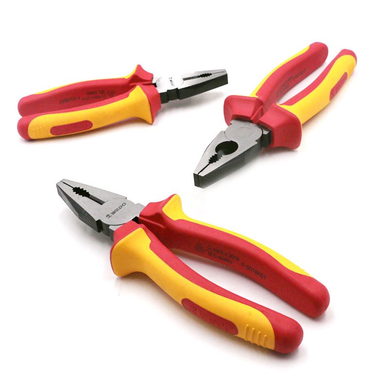 维度WEDO绝缘克丝钳电工手钳耐压钢丝钳（德标工业级）8寸200mm IN501-08 /把高清大图