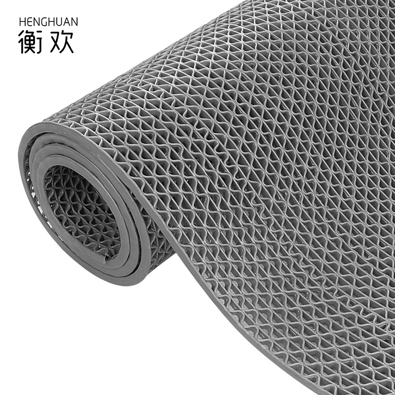 衡欢(HENGHUAN)S型加密加厚升级款防滑地垫RZ-DZ04/米(灰色/1.5m*1.2m*5mm)高清大图