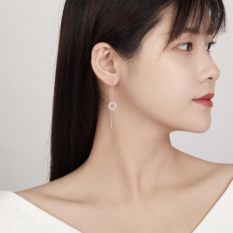 周六福流苏耳饰长款气质铂金耳线女pt950圆环花丝车花工艺挚爱送女友