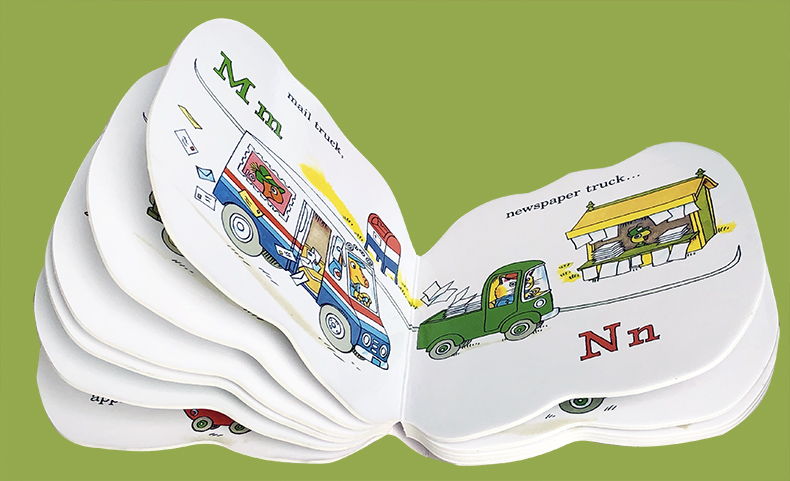 [正版]送音频字母书英文原版绘本读物Richard Scarry’s Cars and Trucks from A t高清大图