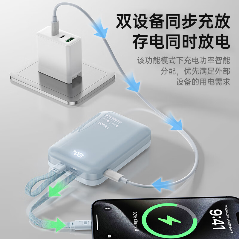 3C认证[拾光兽TBEAST]45W氮化镓超级双向快充20000充电宝高清大图