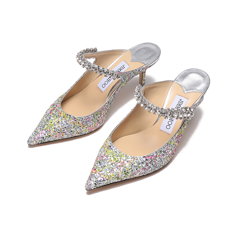 周仰杰jimmychoo女士尖头露跟细高跟鞋拖鞋凉鞋bing65akw231