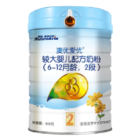 【领取优惠券更优惠】澳优爱优2段（6-12个月）800g罐装乳铁蛋白新西兰进口奶源优选系列婴幼儿配方牛奶粉官方旗舰店