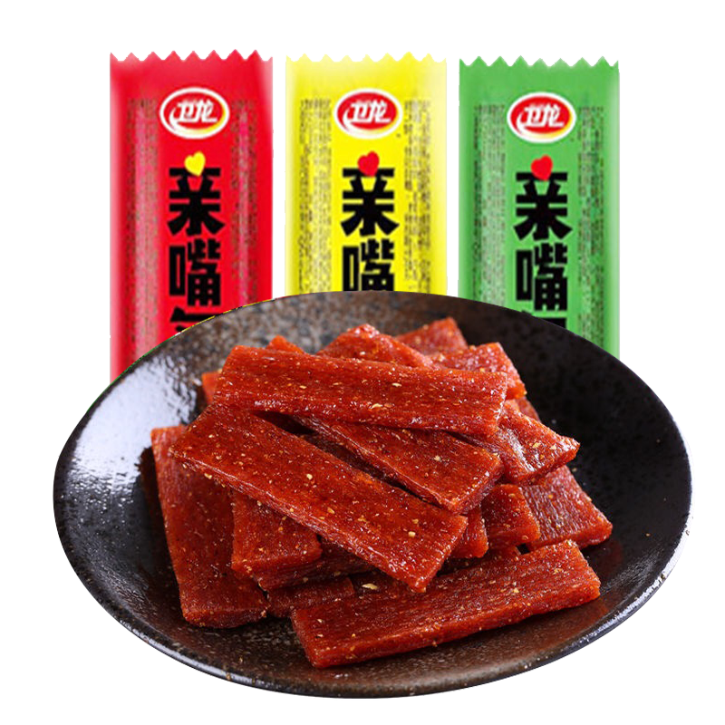 卫龙亲嘴条辣条140g混合口味小吃零食童年的记忆儿时的味道