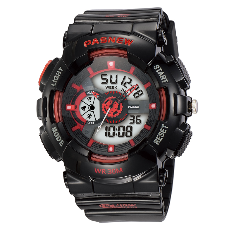 百圣牛(pasnew)新款30米生活防水手表 潮流男女学生韩版简约多功能