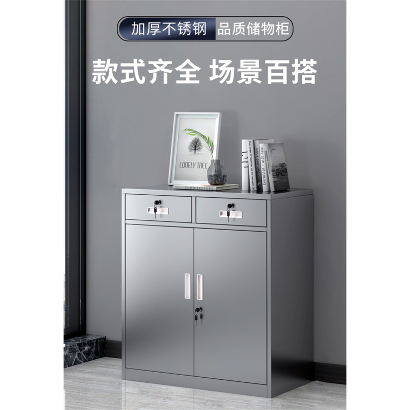 洛港 不锈钢矮柜文件柜工具柜储物柜器械柜茶水柜展示柜/台