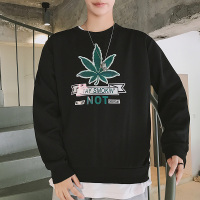UYUK款款秋季休闲男士韩版潮学生圆领印花长袖套头薄款卫衣