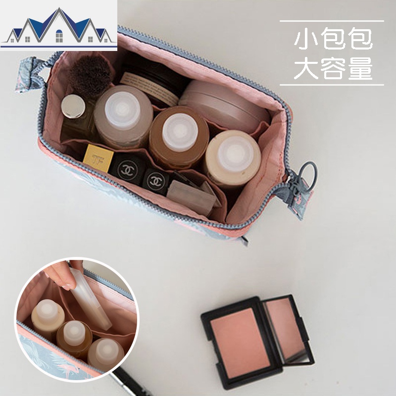 旅行洗漱包女布艺手拿包化妆品收纳包女士钱包大容量便携外出包袋 三维工匠高清大图