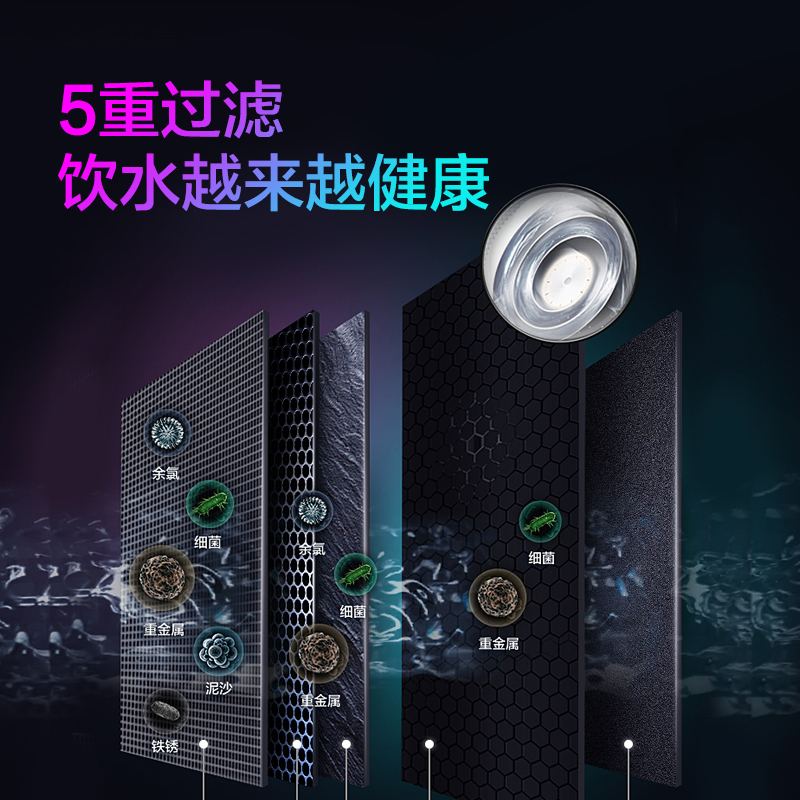 美的出品WAHIN 华凌厨下式家用直饮净水器500G 去病菌 大流量 净水机 返渗透纯水机 WAH500-01