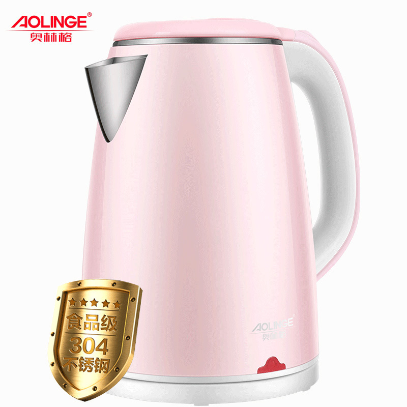 奥林格(AOLINGE) HW-200C家用电热水壶全自动断电304不锈钢电热烧水壶开水壶热水壶防干烧煮茶器2L 静谧粉