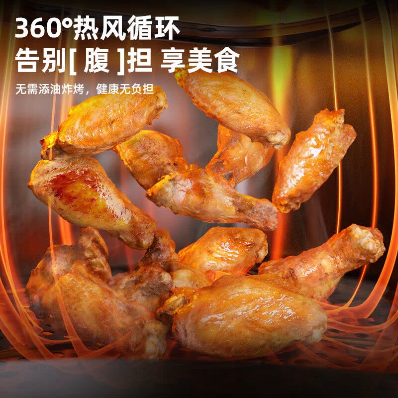 龙的(Longde)LD-KL5009空气炸锅家用多功能电炸锅5升实用大容量可视炸薯条机图片