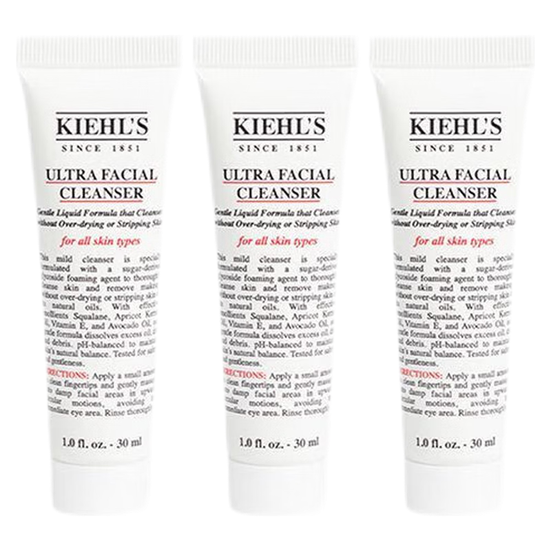 科颜氏(Kiehl's)保湿洁面乳小样30ml*3瓶温和清洁高保湿控油祛痘金盏花洁面啫喱