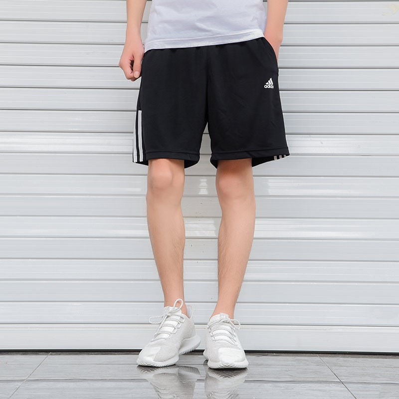 Adidas阿迪达斯男裤运动裤休闲针织透气跑步训练短裤五分裤D84687
