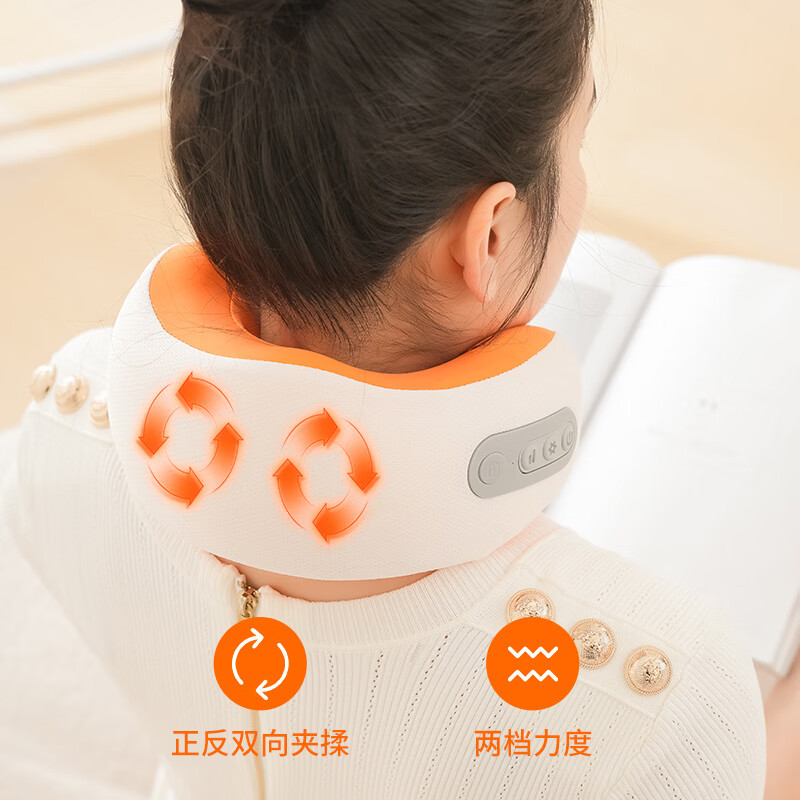 美仕达(Misida)充电揉捏按摩枕 3D立体围脖按摩器热敷按摩枕亲肤记忆棉健康礼物MS-N2高清大图