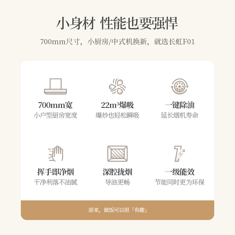 长虹F01自清洗22m3大吸力家用厨房排烟抽油烟机吸油烟机抽烟机