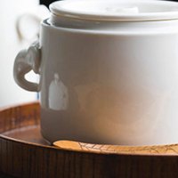 GD155冠庭小号双耳炖盅1人食（360ml）带盖陶瓷炖盅隔水炖燕窝小号蒸蛋碗双盖家用汤盅内胆炖罐1人-2人