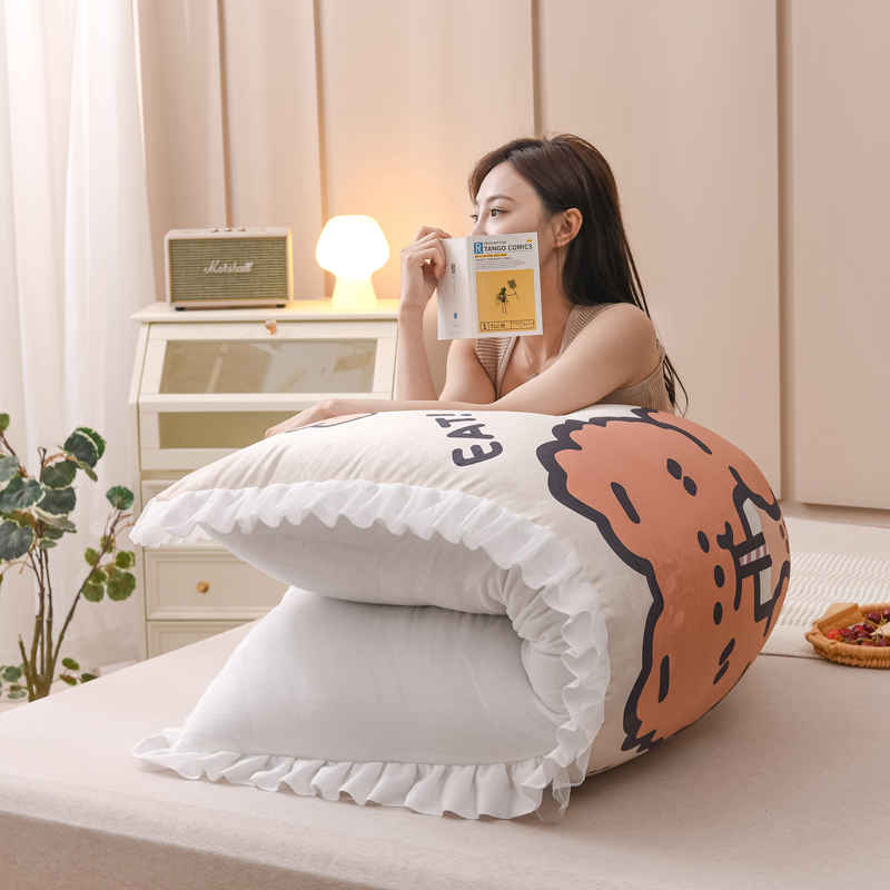 南极人(NanJiren)家纺 床头靠垫靠枕大靠背床上可拆洗软包卡通可爱卧室沙发榻榻米三角床靠背高清大图