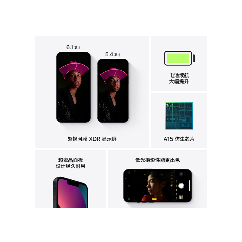[二手95新]Apple苹果 iPhone 13 午夜色 256GB 二手手机 苹果13 双卡拍照娱乐备用5G手机 国行高清大图