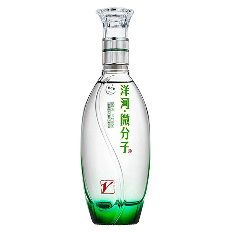 洋河(YangHe) 微分子小V43.8度 单瓶装白酒 500ml 绵柔浓香型