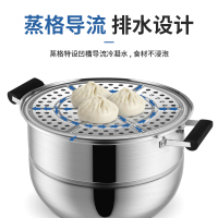 双喜蒸锅304不锈钢28c加厚3层复底大容量蒸笼燃气灶明火电磁炉通用可视锅盖 囍 DOUBLE HAPPINESS
